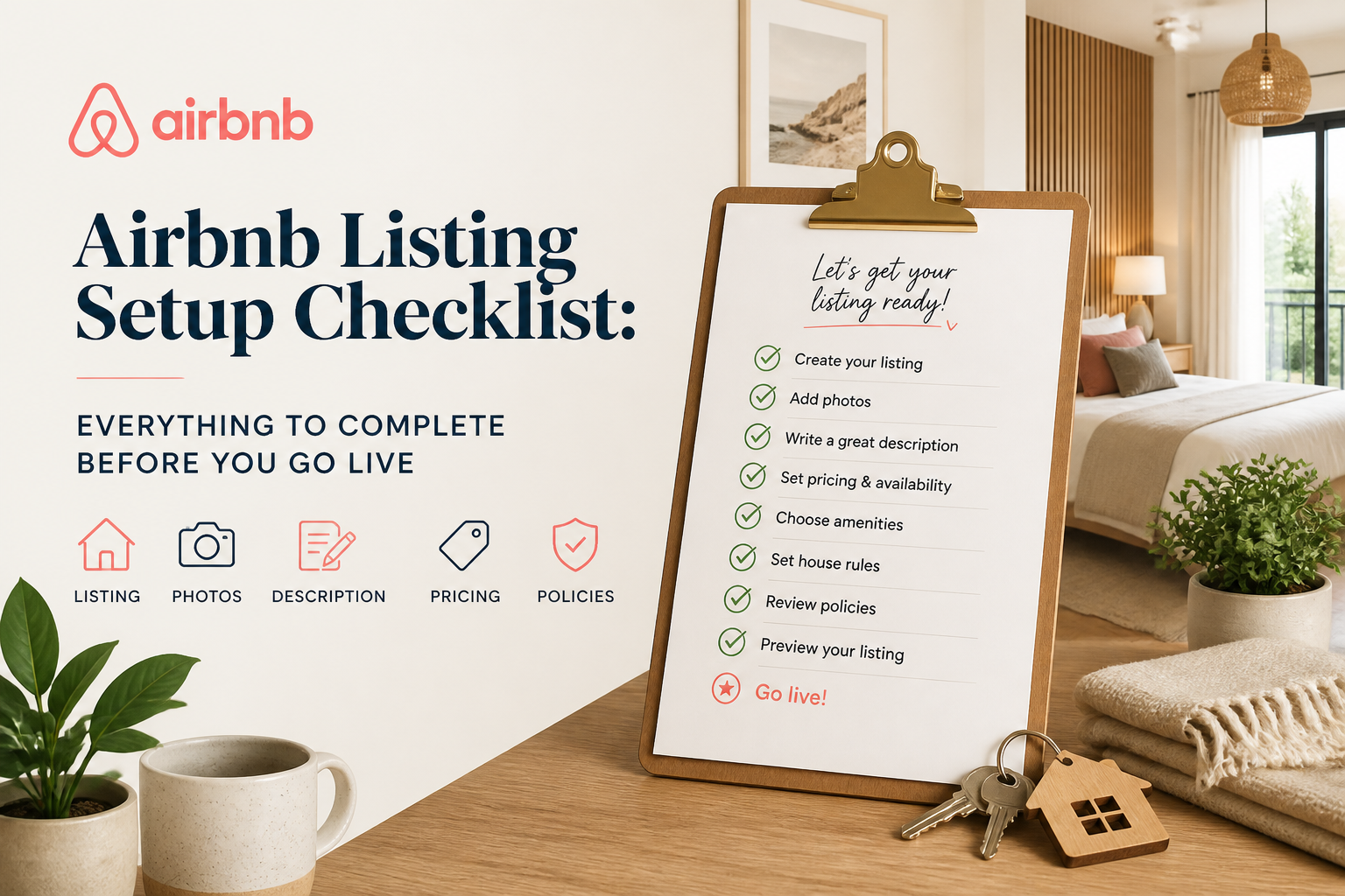 Airbnb Listing Setup Checklist: Everything to Complete Before You Go Live