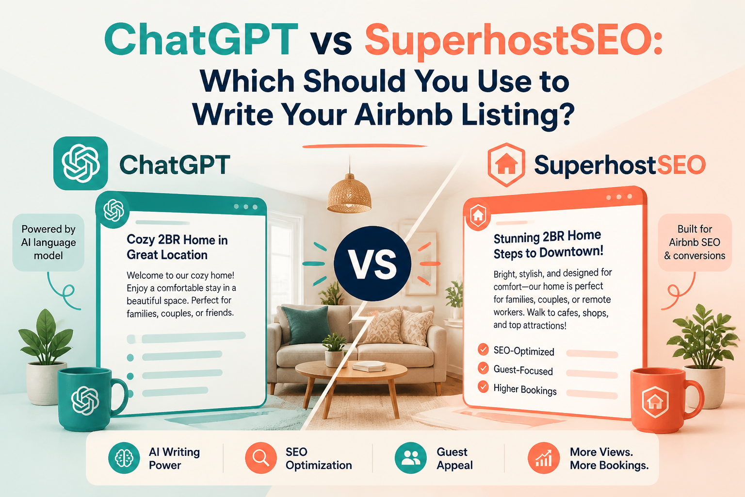 ChatGPT vs SuperhostSEO: Which Should You Use to Write Your Airbnb Listing?