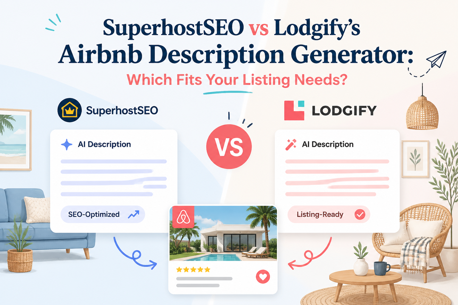 SuperhostSEO vs Lodgify’s Airbnb Description Generator: Which Fits Your Listing Needs?