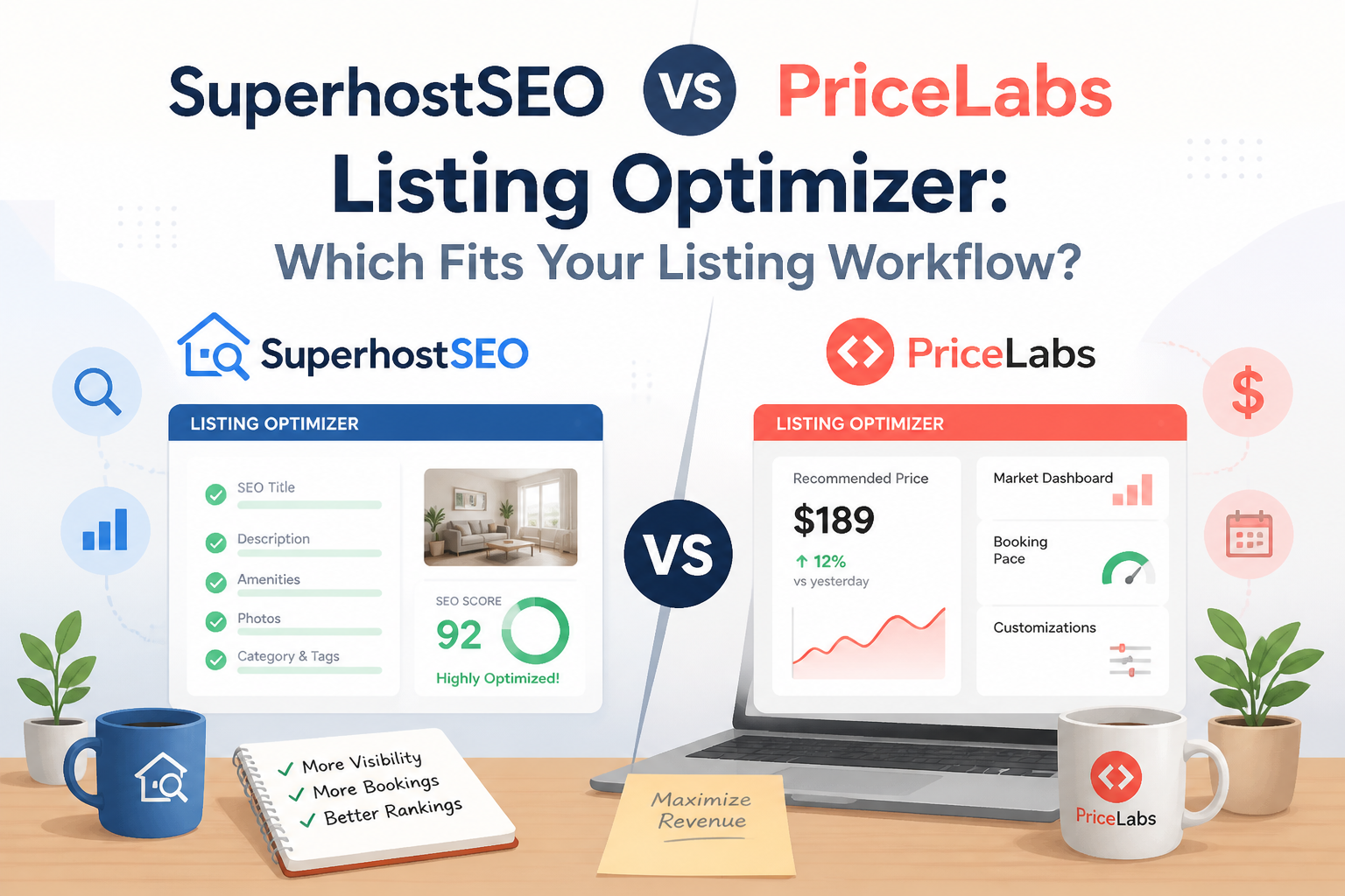SuperhostSEO vs PriceLabs Listing Optimizer: Which Fits Your Listing Workflow?