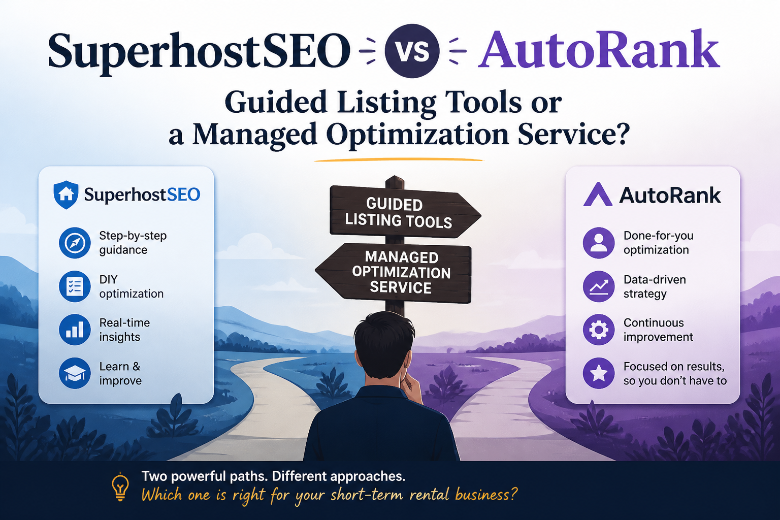 SuperhostSEO vs AutoRank: Guided Listing Tools or a Managed Optimization Service?
