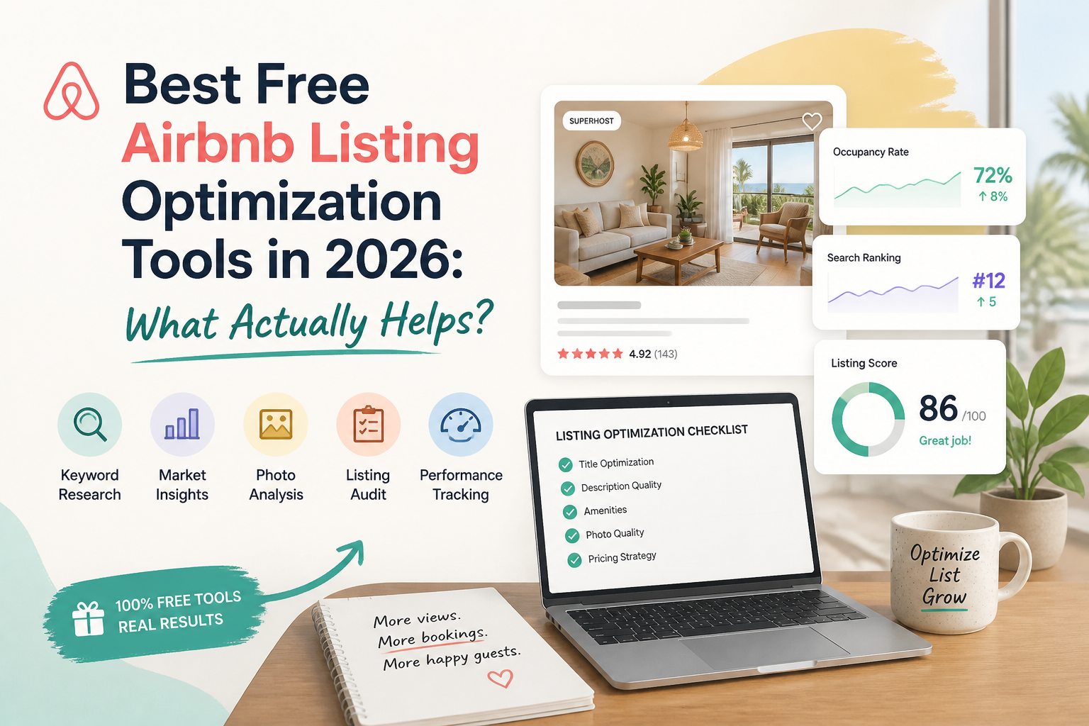 Best Free Airbnb Listing Optimization Tools in 2026: What Actually Helps?
